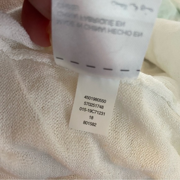 Chico’s Ruched-Sleeve Cardigan White 1 - Picture 5 of 9